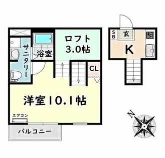愛知県名古屋市南区本地通3丁目【アパート】の間取り