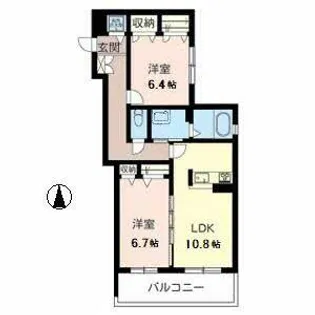crossroads【0202号室】の間取り