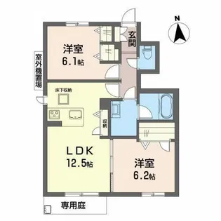 CRANE【E101号室】の間取り