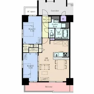 ストラーダ浅間【6階】の間取り