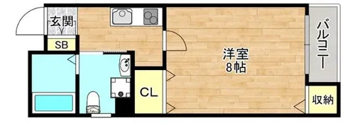 ベリーウェル都島Ⅱ【5階】の間取り