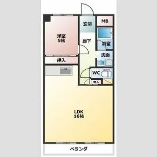 ドミール藤治【202号室】の間取り