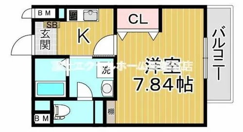 EXハイツ天美東【3階】の間取り