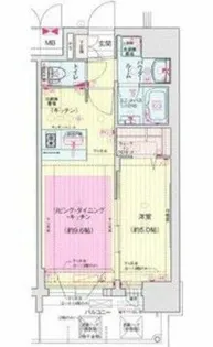 プレサンス梅田東クォーレ【2階】の間取り