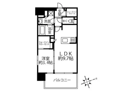 クリオラベルヴィ名古屋花の木【3階】の間取り