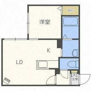ランドシャフト麻生【203号室】の間取り