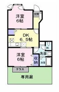 ぺリプエストⅠ番館【1階】の間取り