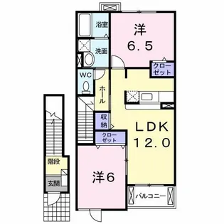 かのんⅠ【205号室】の間取り