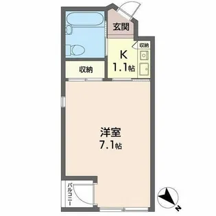 KF中山手マンション【200B号室】の間取り