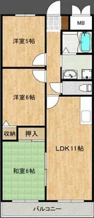 LMヒルズ平野【6階】の間取り