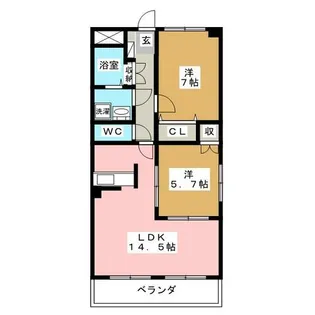 ハイツK&S【2階】の間取り