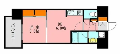 アソシアグロッツォ博多サザンテラス【3階】の間取り