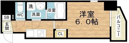 エスリード ザ・グラン天六【11階】の間取り