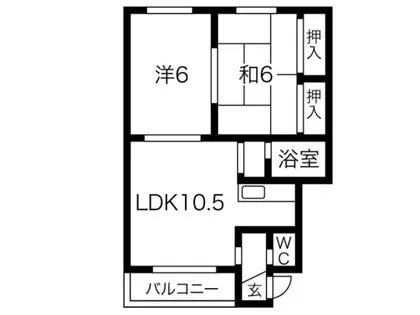 グランドール小林【2階】の間取り