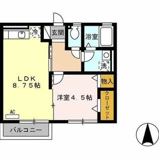 モナリエローザ【102号室】の間取り