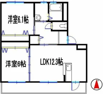 バンプロピスⅡ【302号室】の間取り