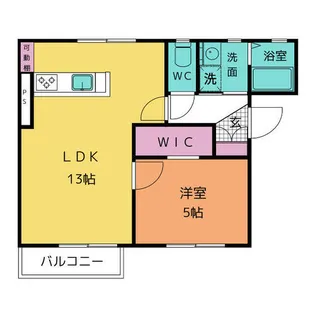 リヴィエール A棟【2階】の間取り