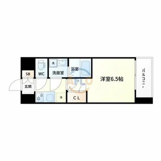レジュールアッシュ三国本町【7階】の間取り
