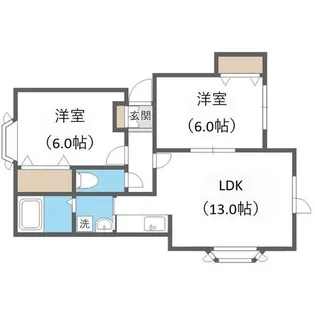 モデュロール山の手【2階】の間取り