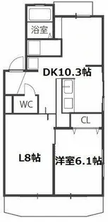 浦里第一マンション【1階】の間取り