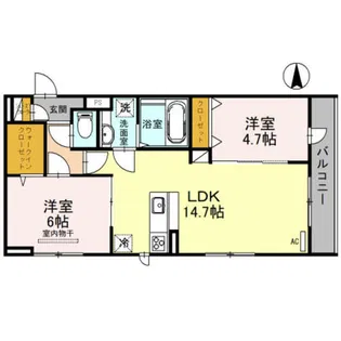 COLORATO狭山【1階】の間取り