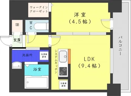 プライマル札幌桑園【5階】の間取り
