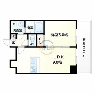 CITY SPIRE十三東【7階】の間取り
