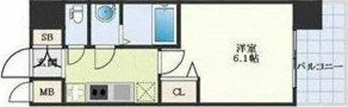 ディアレイシャス金山【9階】の間取り