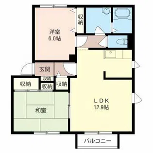 エクセレント柏木B【2階】の間取り