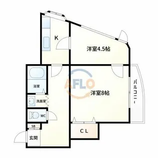 ラ・フォーレ諏訪【2階】の間取り