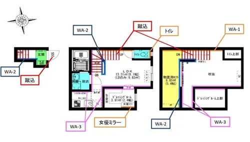 AX港楽(アークス港楽)【105号室】の間取り