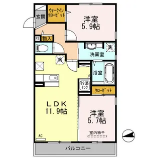 マーレ フィールドⅡ【3階】の間取り