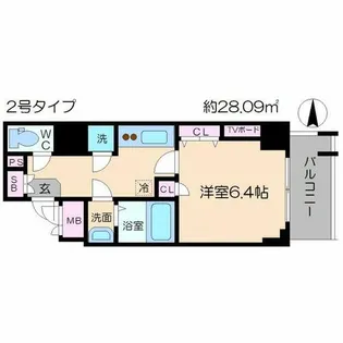 レジュールアッシュ梅田AXIA【15階】の間取り