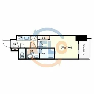 S-RESIDENCE難波大国町Tres【3階】の間取り
