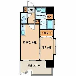 サンシャイン プリンセス 北九州【3階】の間取り