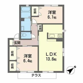シャーメゾン宮前【0101号室】の間取り