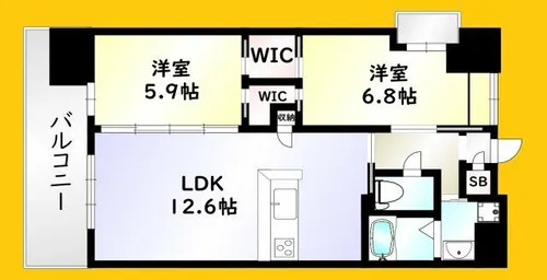 サンシャイン・キャナル小倉【11階】の間取り