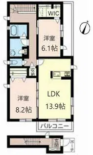 シャーメゾン 朔(ハジメ)【2階】の間取り