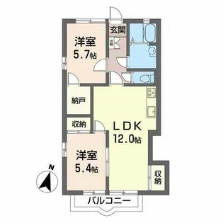 フレグランス六甲北C【0203号室】の間取り