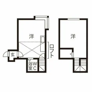 メイプルタウン【107号室】の間取り