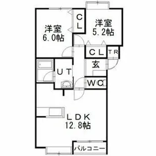 クリスタルリバー壱番館【2階】の間取り