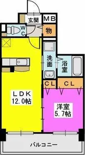 プレジデント正弥久留米駅【6階】の間取り