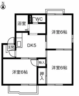 タウニィ押沢台 B【102号室】の間取り