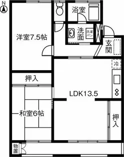 ハイツ北出 A棟【302号室】の間取り