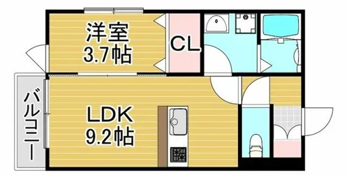 アシスト久留米西町【3階】の間取り