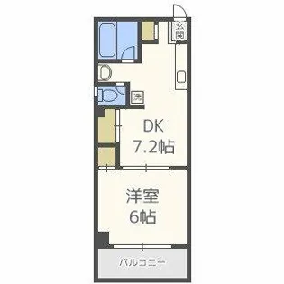 CITY SPIRE立売堀【7階】の間取り