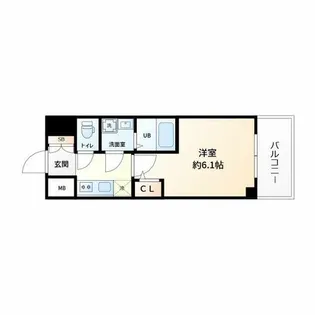 エスリード弁天町NORTH RESIDENCE【1006号室】の間取り