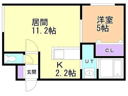 CREA NORTH15A【4階】の間取り