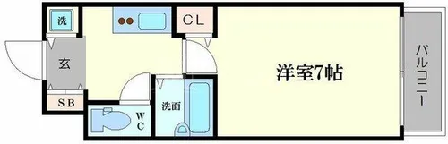 ディナスティ松屋町【703号室】の間取り