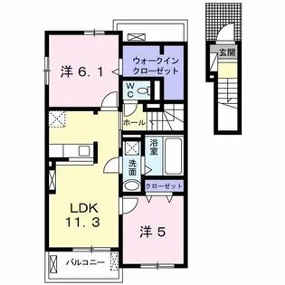アーク・アン・シエル【2階】の間取り